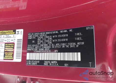 2024 Toyota Grand Highlander Xle from USA, damaged, VIN 5TDAAAB55RS003616